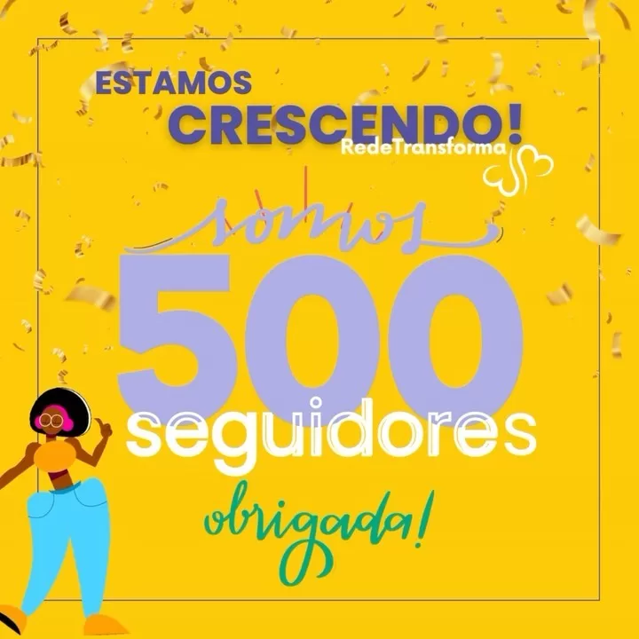 JÁ SOMOS 500 SEGUIDORES!